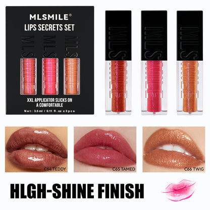 6 Colors Lip Gloss Set Mirror Glossy Hydrating Shiny Lip Oil Lip Balm Waterproof