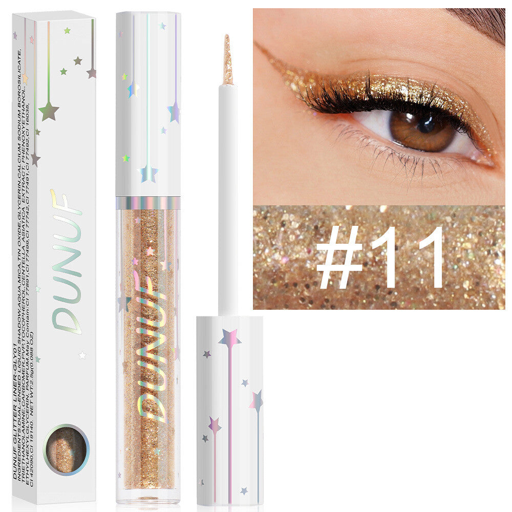 Long-lasting Shiny Glitter Liquid Eyeliner With 18 Colours Sequined eyeliner