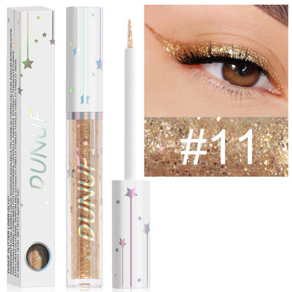 Long-lasting Shiny Glitter Liquid Eyeliner With 18 Colours Sequined eyeliner
