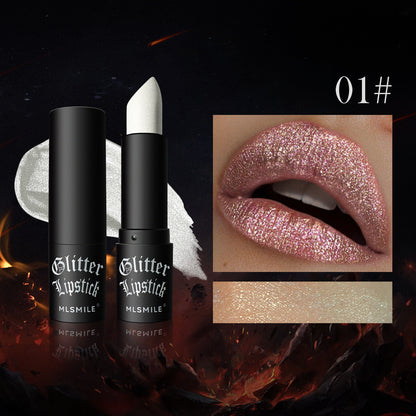 Matte Glitter Black Red Lipstick Noir Envy Halloween Goth Punk Emo Vampire