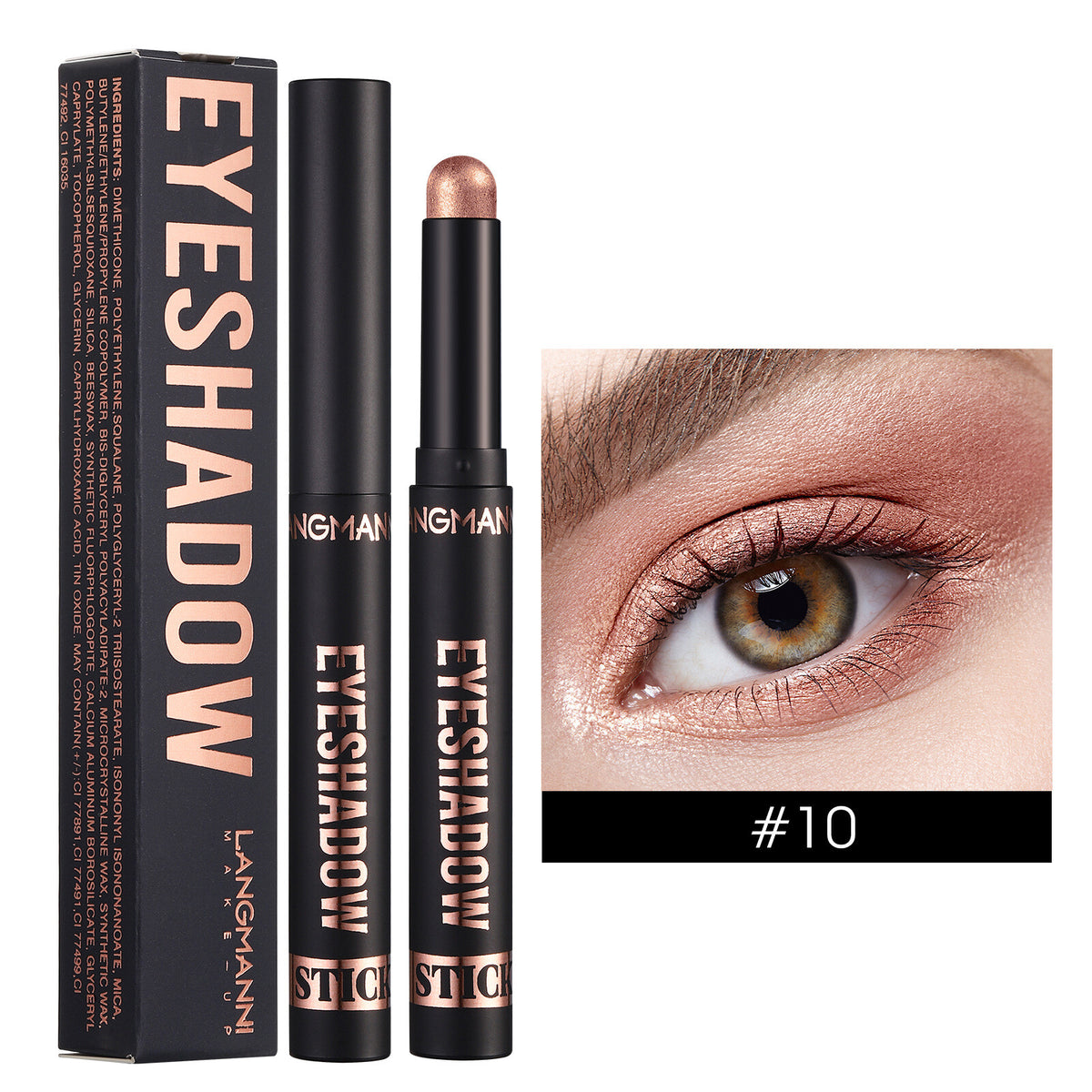 Waterproof Eye Shadow Sticks - Matte & Shimmer, Longwear, No Creasing