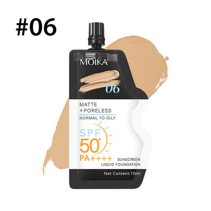 MOIKA 7 Color Perfect UV Sunscreen Skincare Milk Foundation 50+ PA++++ 10ml