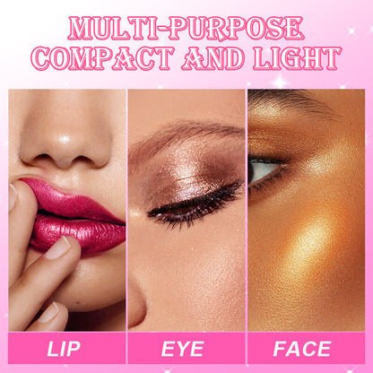 Shimmer Lipstick ✨ Moisturizing & Highly Pigmented 💋 Multi-Use as Eyeshadow