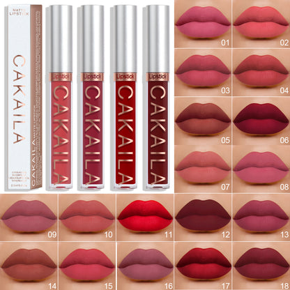 18-Color Matte Liquid Lipstick - Waterproof Smudge-Proof, Long-Lasting Lip Gloss