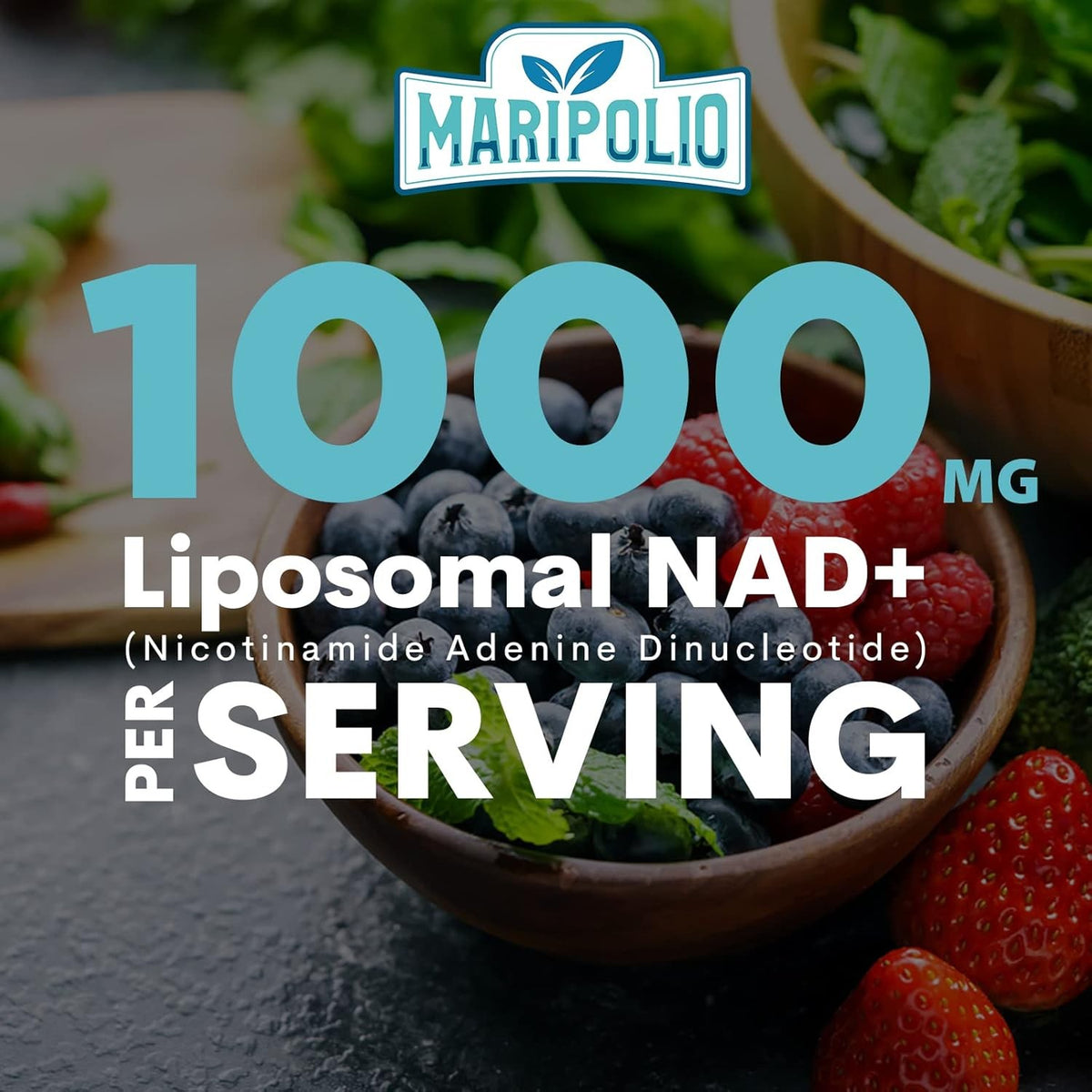 Liposomal NAD+ Supplement 1000mg for Energy, Brain Function & DNA Support