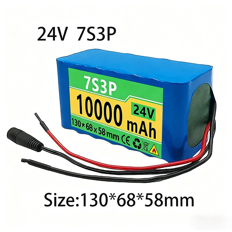 24V 10Ah 7S3P Li-ion Battery Pack for Electric Scooter E-Bike Power Supply