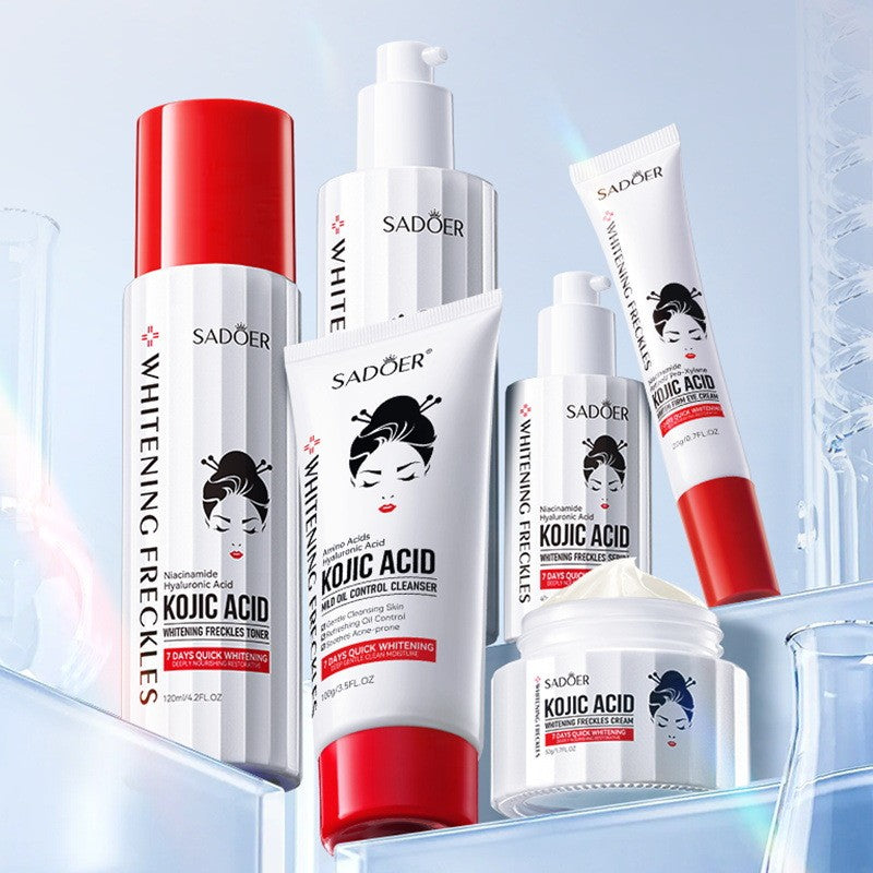 Kojic Acid Brightening Skincare Set Whitening Hydrating CleanserLotion Eye Cream
