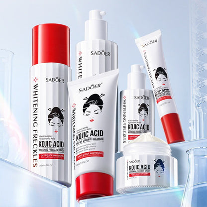 Kojic Acid Brightening Skincare Set Whitening Hydrating CleanserLotion Eye Cream