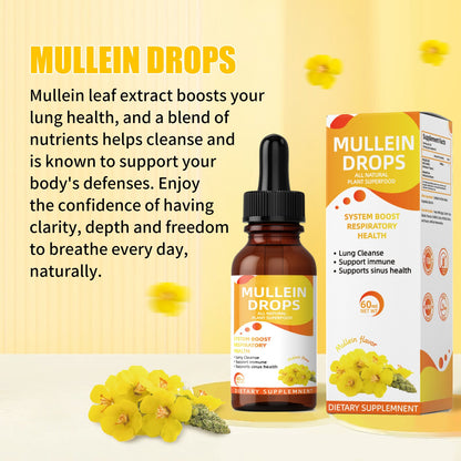 Mullein Drops for Lung Support and Respiratory Health 60ml