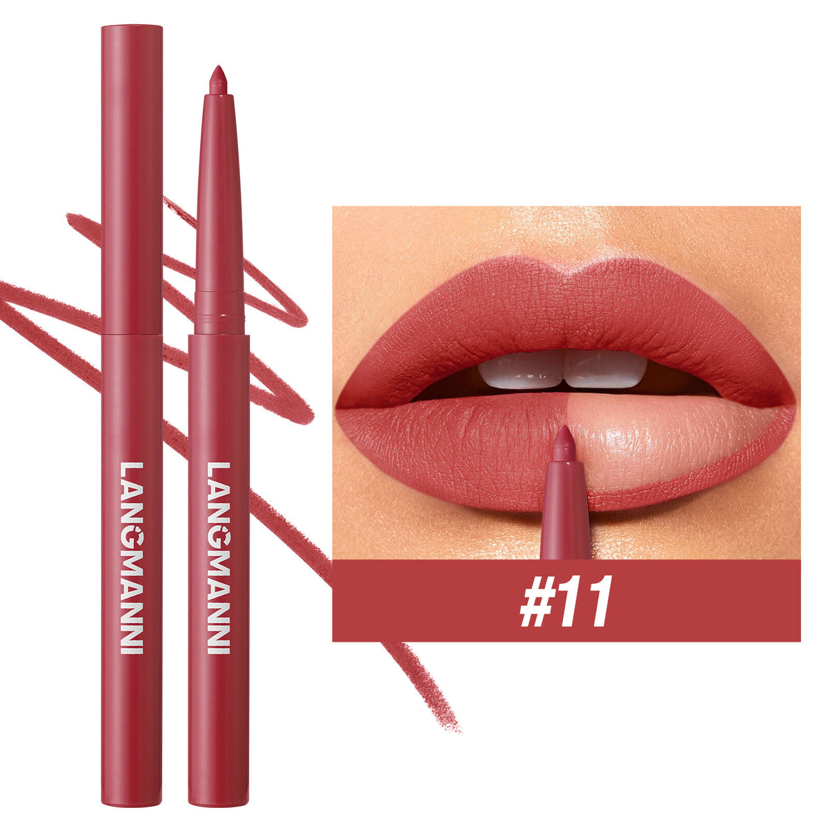 12 Colors Matte Lip Liner Pencil Set for Women Waterproof Long Lasting Lip Pen