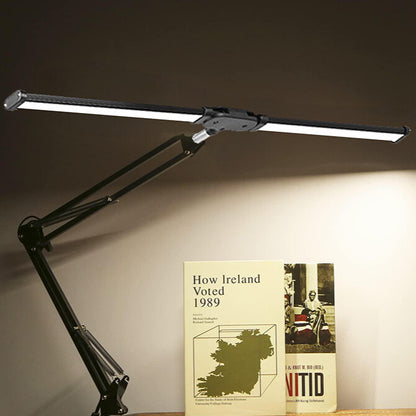 LED Table Lamp with 10 levels of brightness – Dual Screen, Adjustable Gooseneck