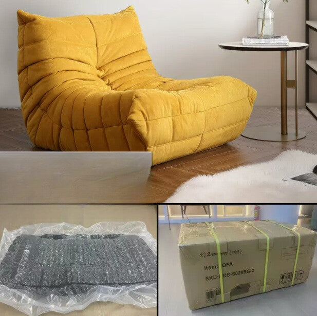 Modern Fabric Lounge Chair Foldable Sofa Bed Space Saving Accent Sofa