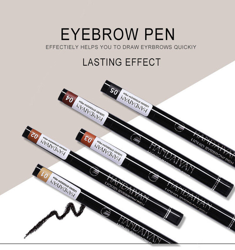 4-Prong Liquid Brow Pen - Ultra-Fine Tip,Eyebrow Liner, Waterproof Long Lasting
