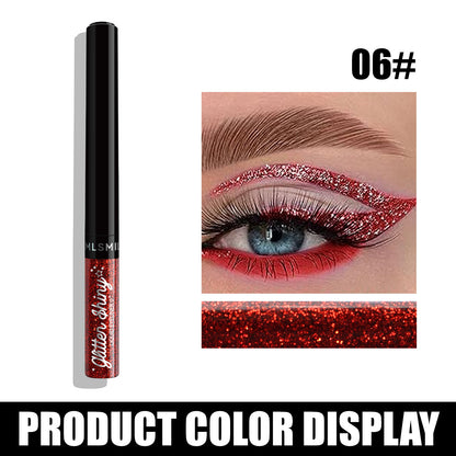 Glitter Liquid Eyeliner Pen - Metallic Shine Waterproof Smudge-Proof, Vibrant