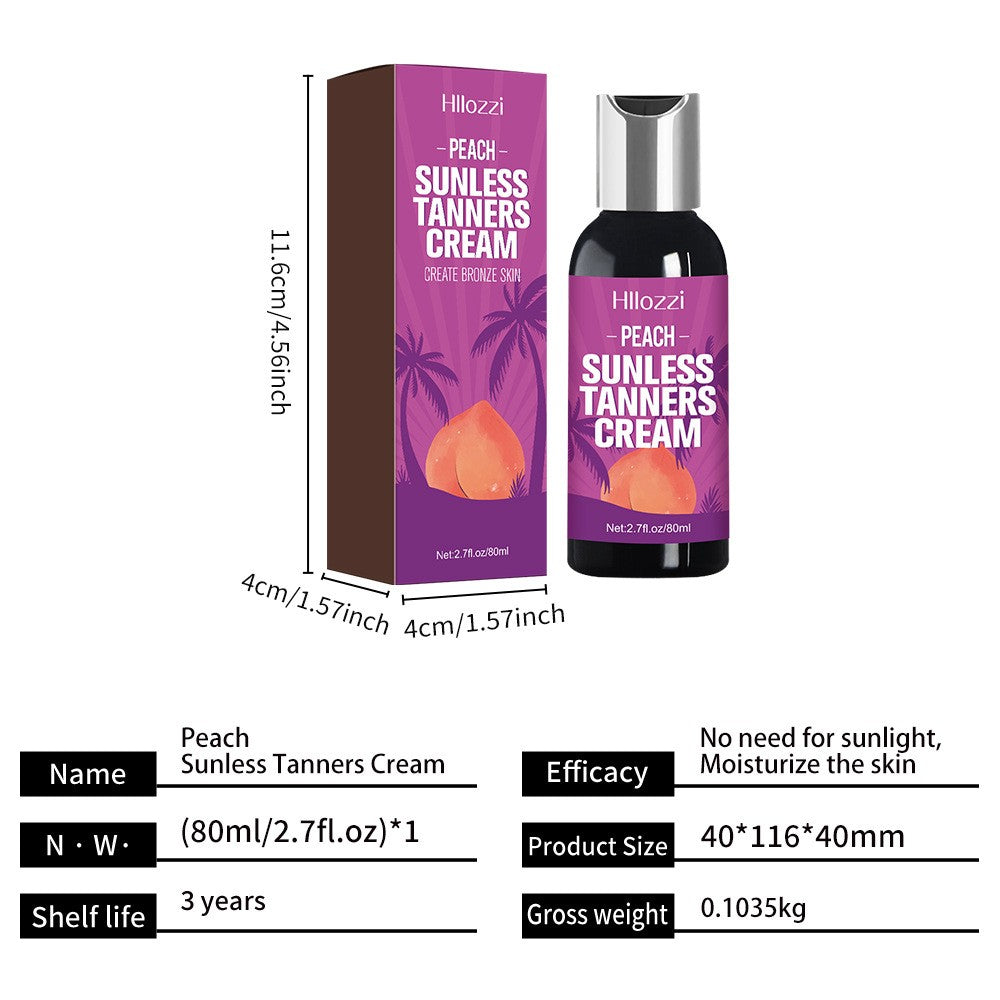 Carrot Watermelon Peach Self-Tanning Gel - Waterproof, Long-Lasting Bronze