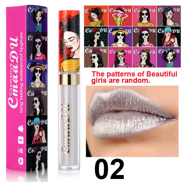 Anime Lip Gloss Shimmery Red/Silver/Purple/Orange/Gold, Waterproof