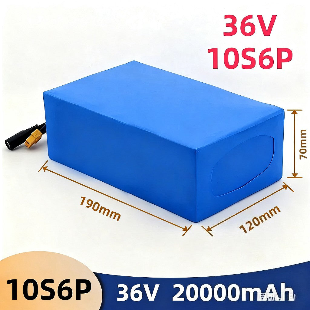 36V 20Ah 10S6P Li-ion Battery with Enclosure BMS for E-Bike E-Scooter