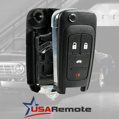 Key Fob Keyless Entry Remote Flip Shell Case & Pad fits Chevy