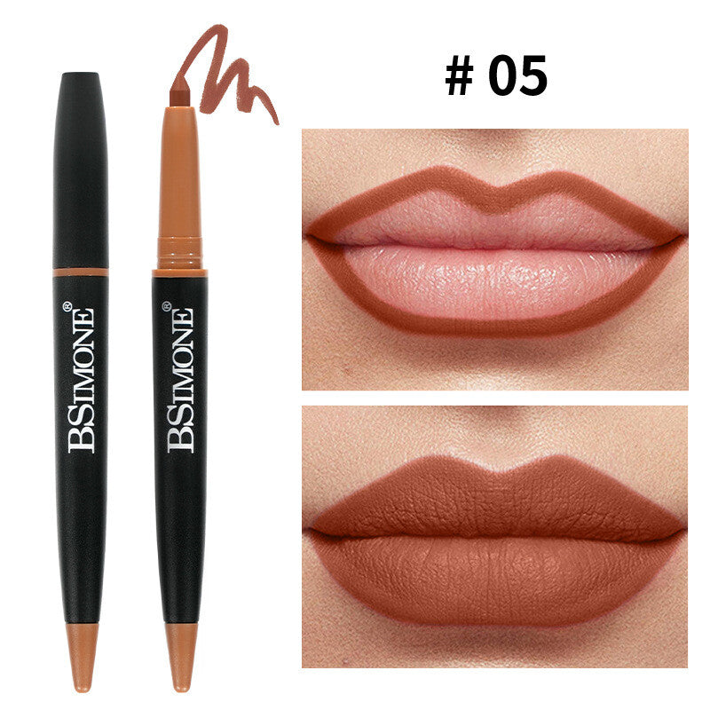 Matte Lip Liner & Lipstick 2-in-1 💋 Waterproof & Smudge Proof 🌸 Velvet Finish
