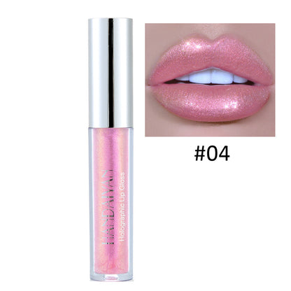 6 Colors Laser Holographic Lip Gloss Liquid Lipstick Glitter Waterproof Metallic