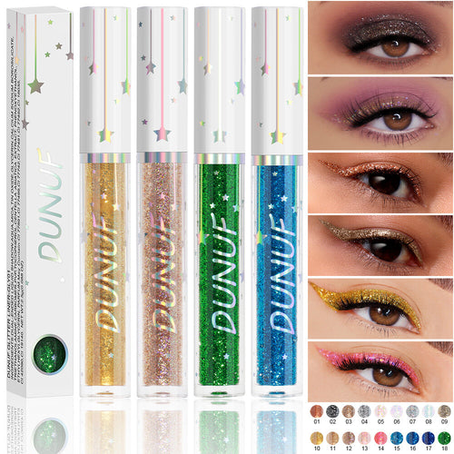 Long-lasting Shiny Glitter Liquid Eyeliner With 18 Colours Sequined eyeliner