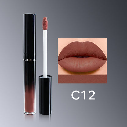 Lip Gloss Semi-Matte Long-lasting Velvet moisturizing lipgloss plump Cosmetics
