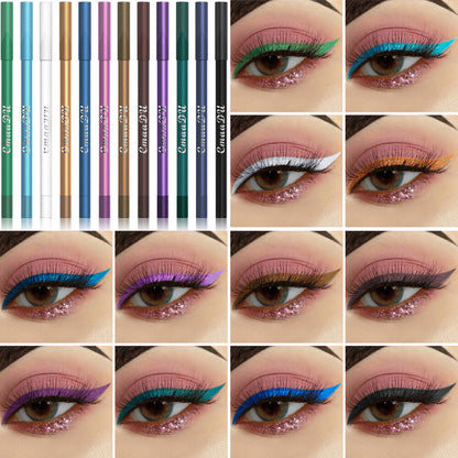 12 Colors Lying Silkworm Pen Eye Shadow Eyeliner Pen Waterproof Long Lasting
