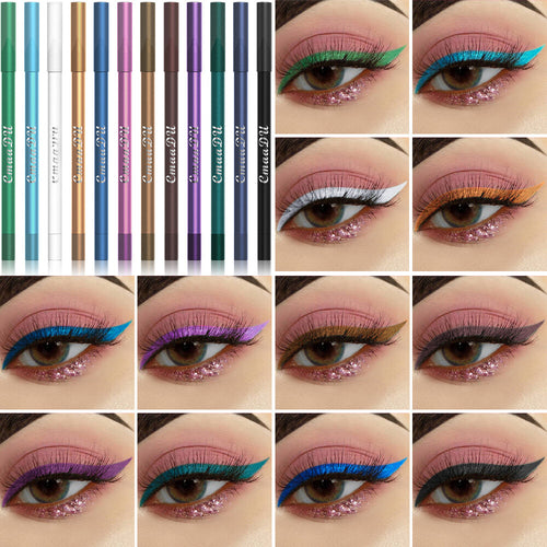 12 Colors Lying Silkworm Pen Eye Shadow Eyeliner Pen Waterproof Long Lasting