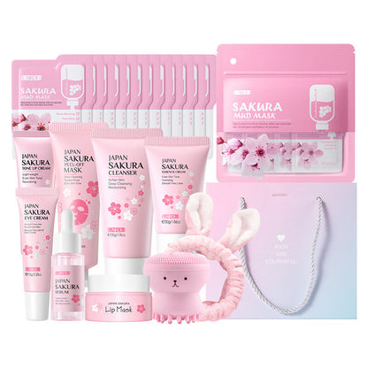 Skin Care set Skin Masks Cleansing Device Eye Mask Essence Cleanser Hand Cream