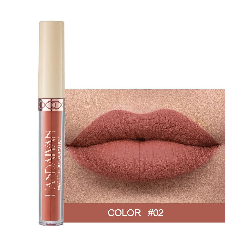 HANDAIYAN Velvet Lip Gloss for Women Matte Liquid Lipstick 12Colors Long-Lasting
