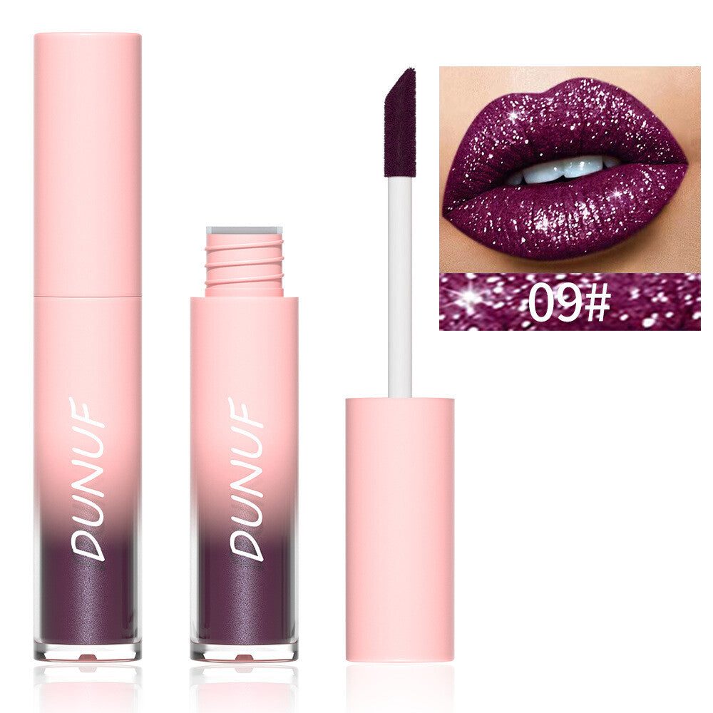 18-Color Diamond Lip Gloss - Glitter Shine, Waterproof, Long Lasting Vagen