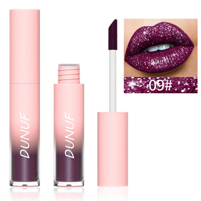 18-Color Diamond Lip Gloss - Glitter Shine, Waterproof, Long Lasting Vagen