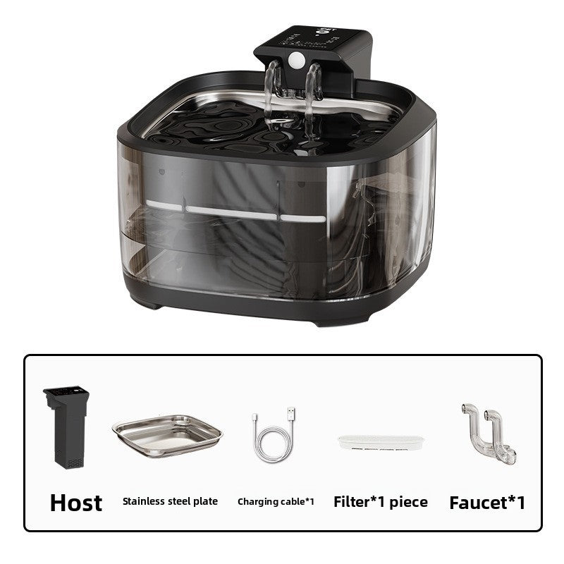 PetFlow Rechargeable Cat Dog Water Dispenser, Cordless Auto Flow