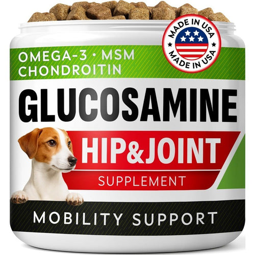 Glucosamine Treats for Dogs with Omega 3 & Chondroitin for Joint Care