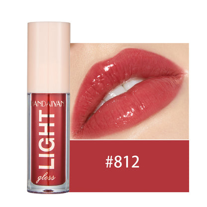 12 Color Lip Gloss Glossy Mirror Shine Hydrating Water Stain Plumping Lip Tint