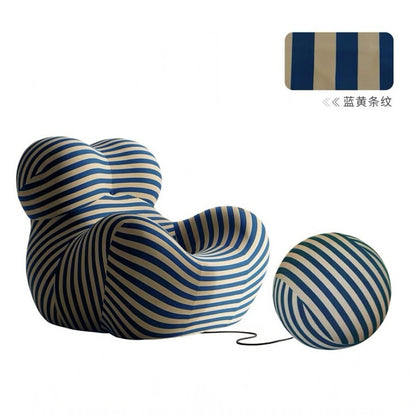 Luxury Lazy Sofa Chair Stretch Knit Fabric 45D High Resilience Sponge