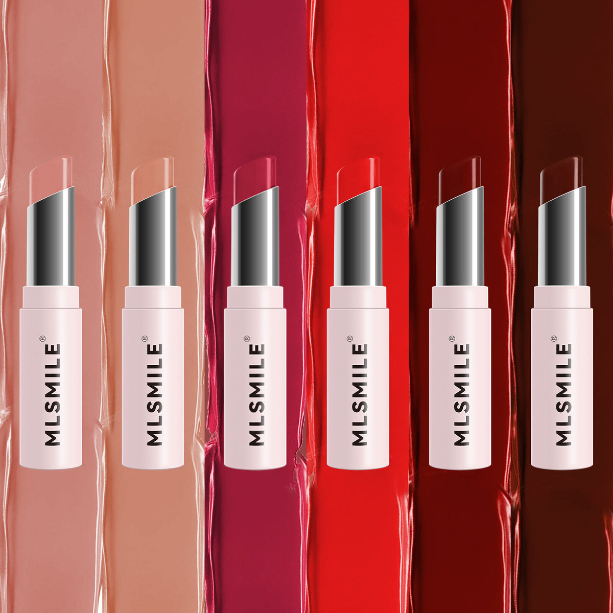 Long-lasting Moisturizing Lipstick Pigmented, 6 Colors Brightening Easy to Apply