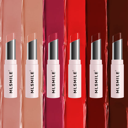 Long-lasting Moisturizing Lipstick Pigmented, 6 Colors Brightening Easy to Apply