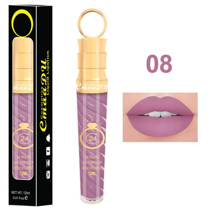 20 Colors 12ML Chili Lip Gloss - Matte/Shimmer, Waterproof, Twist Design