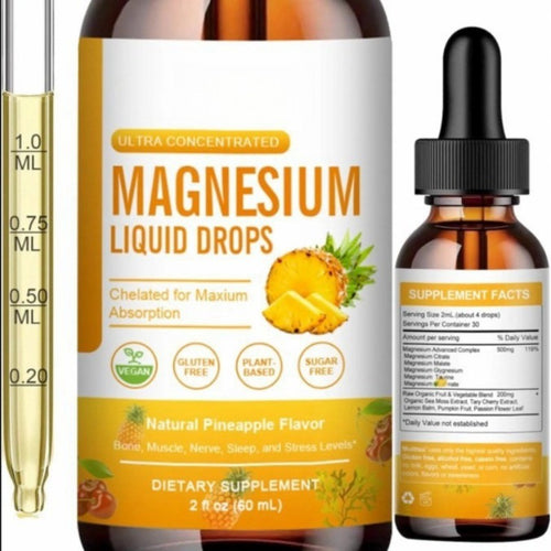 Magnesium Complex Liquid Drops for Sleep Support and Muscle Relaxation