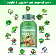 Sinpuyle Whole Food Fruits&Veggies Supplement combination-2 Bottles(90 Capsules)