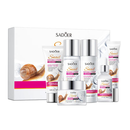 Snail Collagen Korean Skincare Set 6pc Anti-Aging Repair Cleanser Toner Lotion