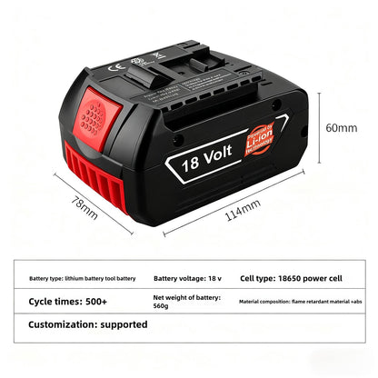Bosch BAT609 18V High-Power Li-ion Battery for Power Drill Tools Equipment