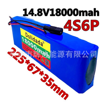 14.8V 18Ah 4S6P Rechargeable Li-ion Battery Pack with BMS for E-Scooter E-Bike