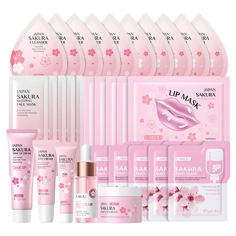 Skin Care set Skin Masks Cleansing Device Eye Mask Essence Cleanser Hand Cream