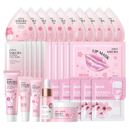Skin Care set Skin Masks Cleansing Device Eye Mask Essence Cleanser Hand Cream