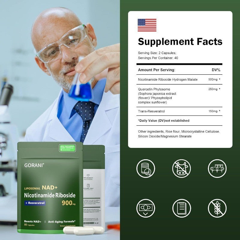 Nicotinamide Riboside with Resveratrol and Quercetin Cellular Health Support