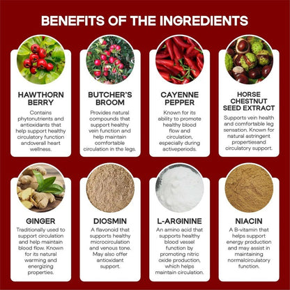 Circulation Support Supplement with Niacin L Arginine for Cardiovascular Health