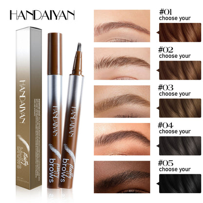 Makeup for Women Eyebrow Liner 5-Color Waterproof Liquid Brow Pen Smudge-Proof