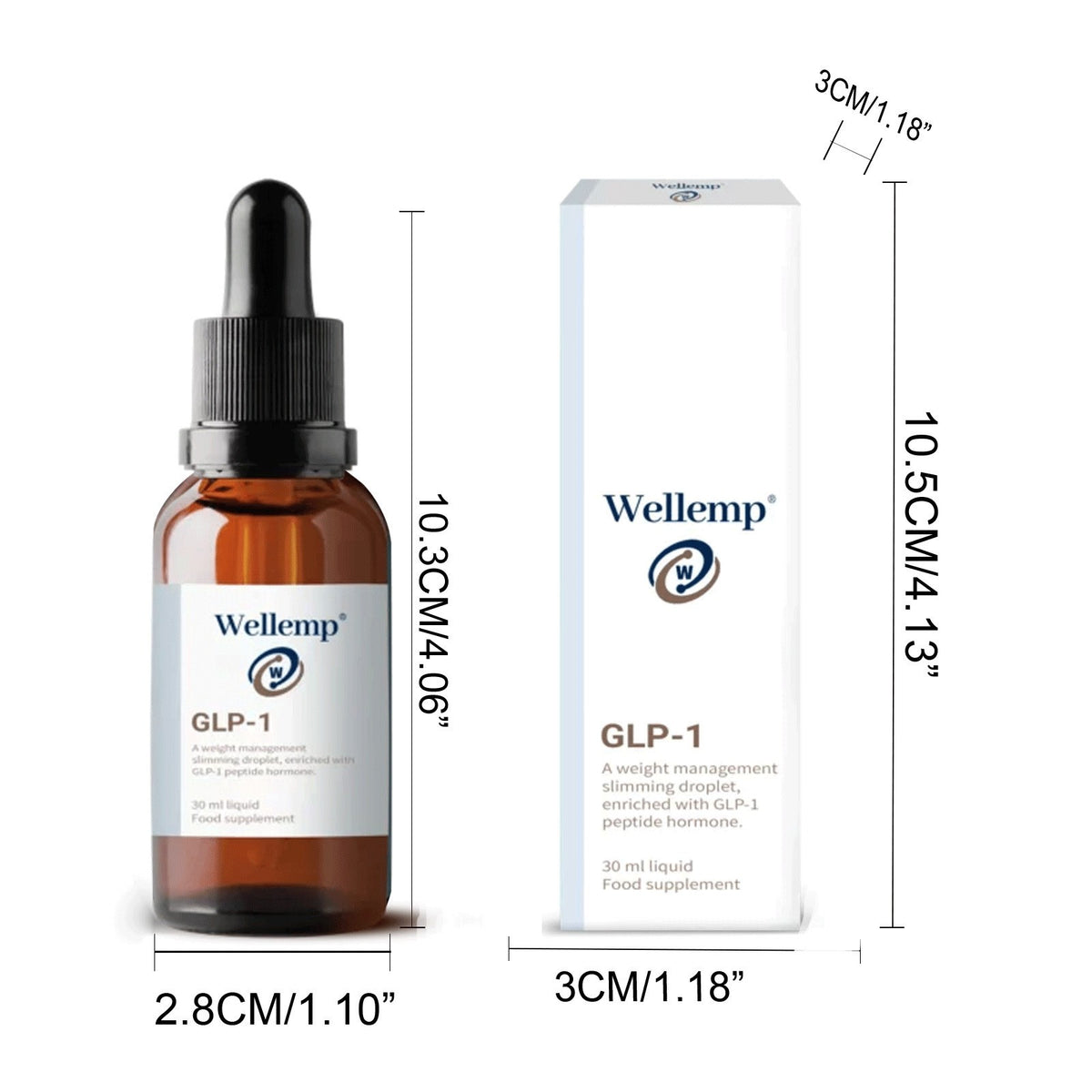 Wellemp GLP-1 Body Toning Drops - Slimming, Firming, Stomach Tightening